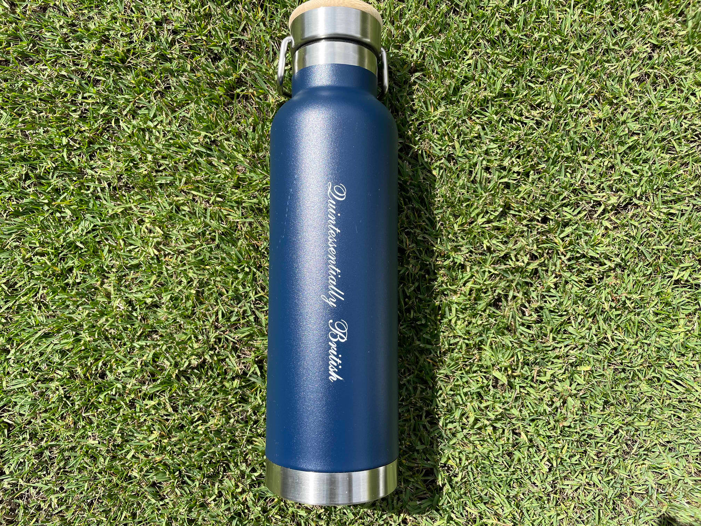 Navy "Crest" Water Bottle