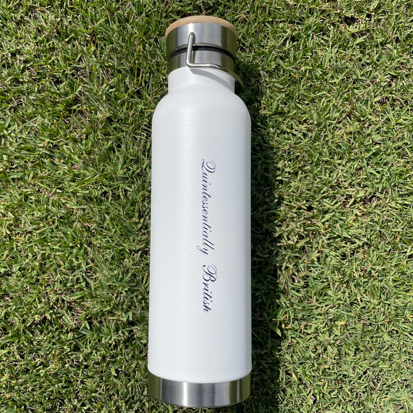 White "Crest" Water Bottle